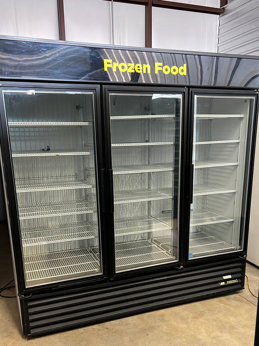 USED True Brand 3 Glass Door Freezer