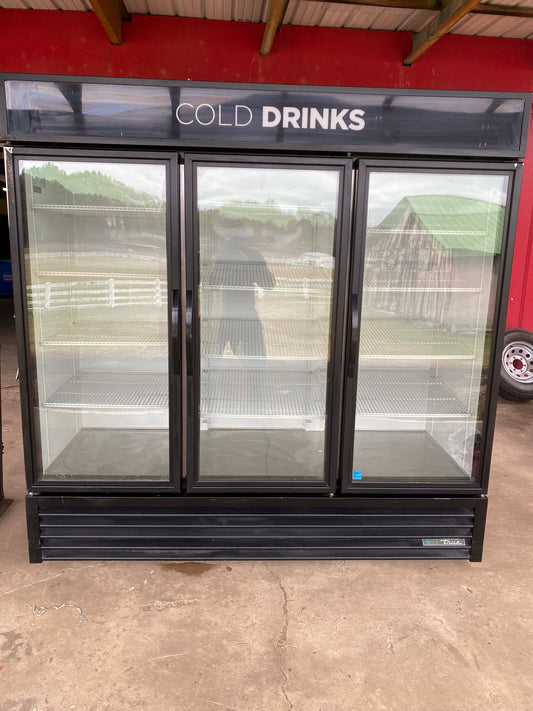 True Brand 3 Door Cooler(Black)