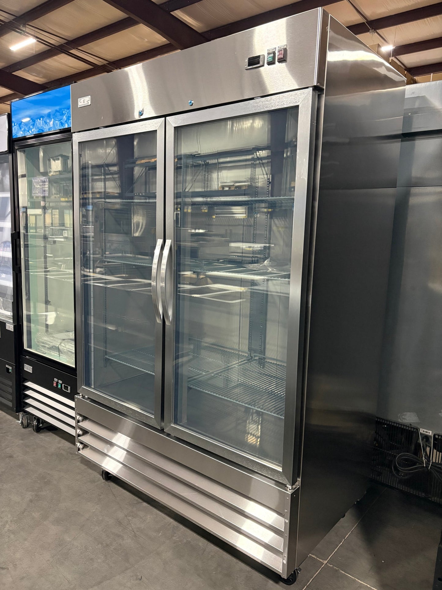 CES Double Door Glass Freezer